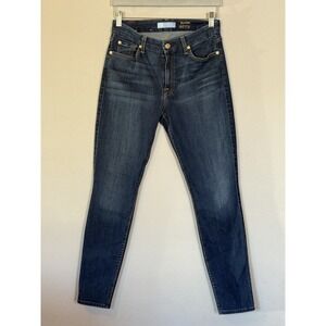 7 For All Mankind Womens Jeans Ankle Skinny B Air Blue Denim Dark Wash Sz 30